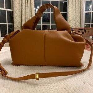 Caramel Color Faux Leather Bag